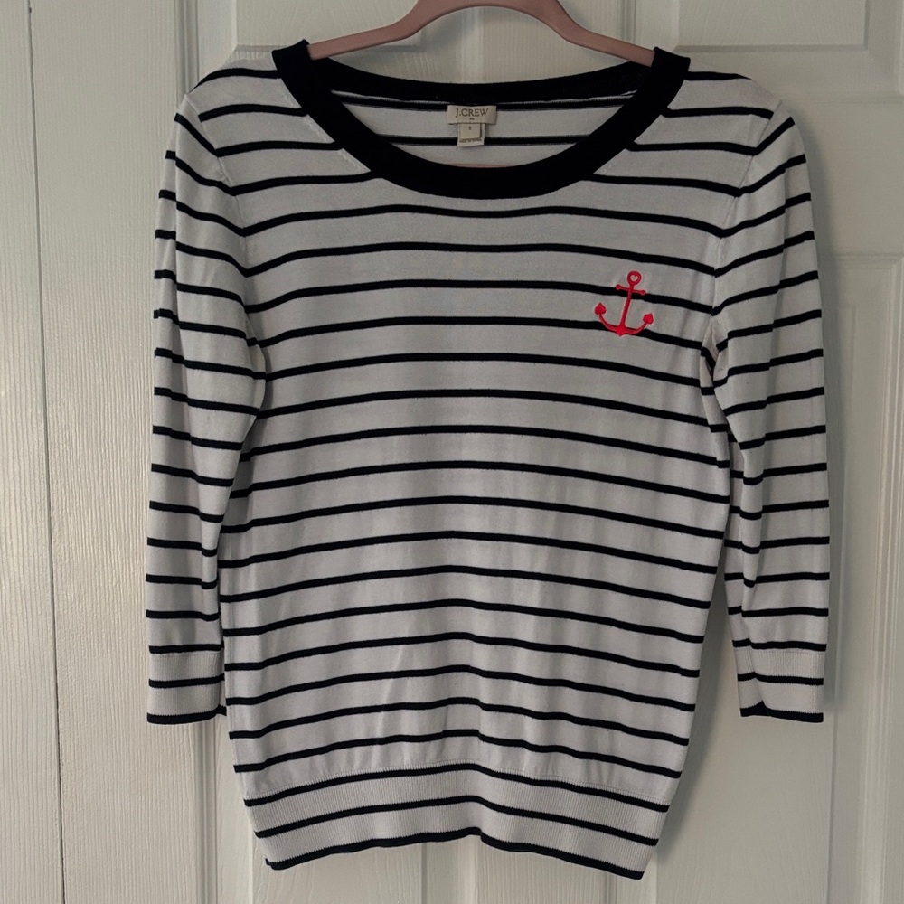 J. Crew Navy  Striped Sweater